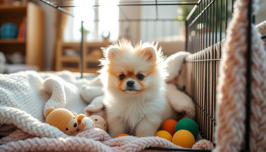 Pomeranian crate training