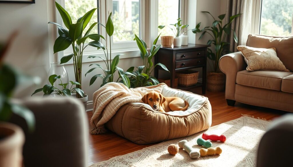 Strategic dog bed placement