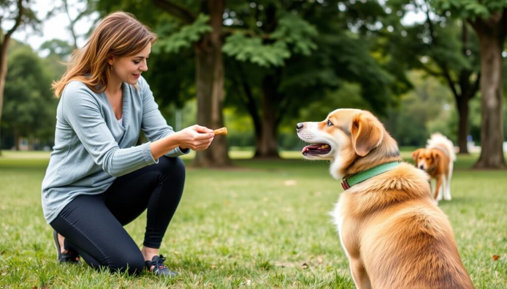 Treat and redirect method for dog training