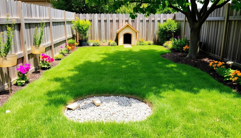 dog-friendly yard potty area