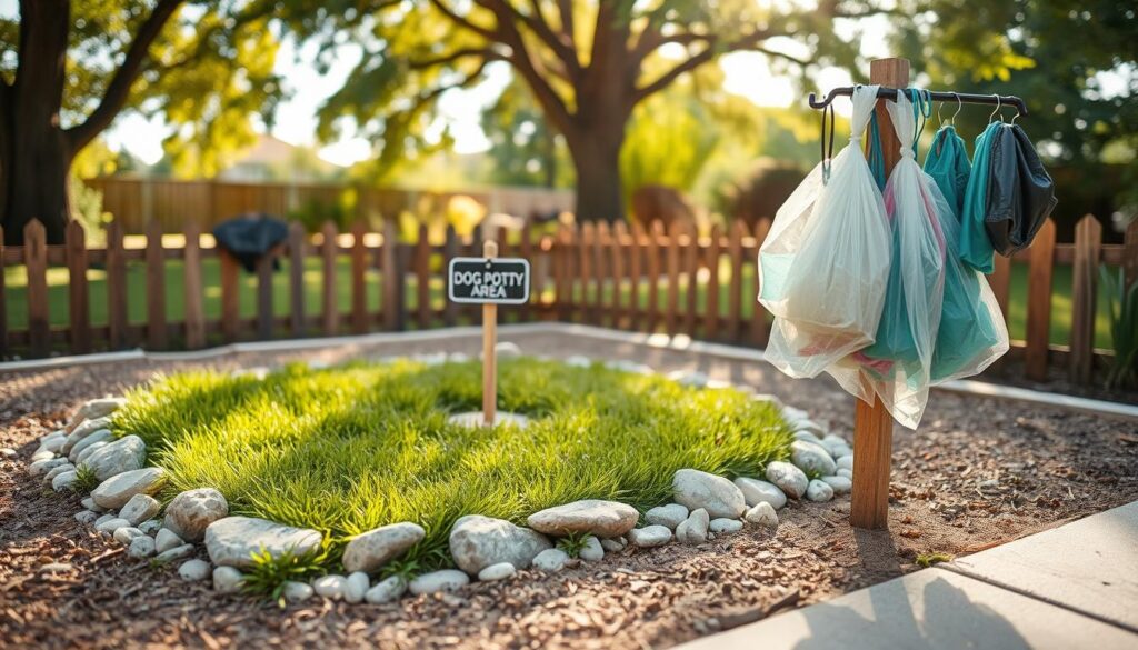 dog potty area setup