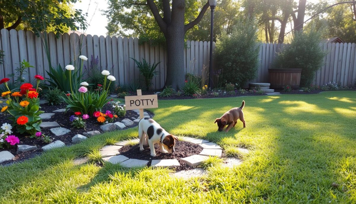 how to train dog to pee in one area