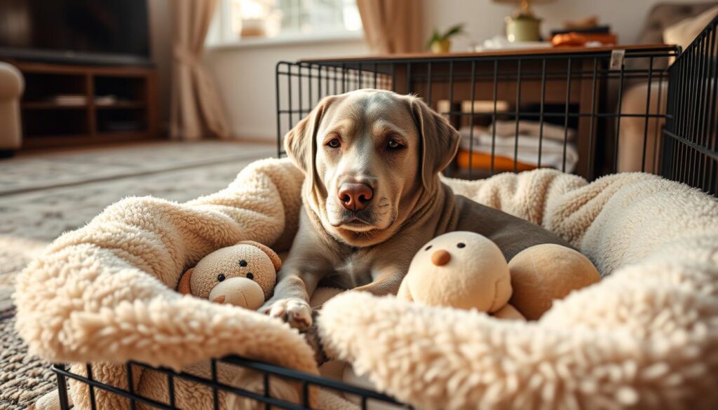 senior dog crate training