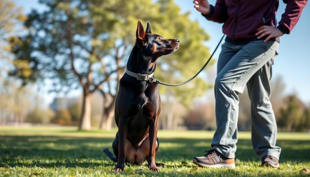 Advanced dog training heel command