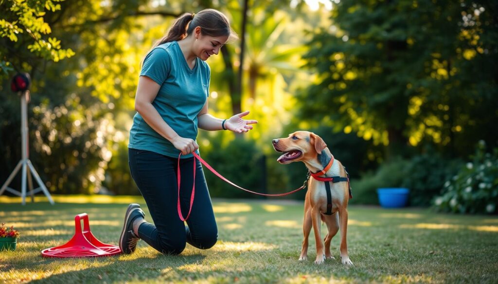 Advanced training for blind and deaf dogs