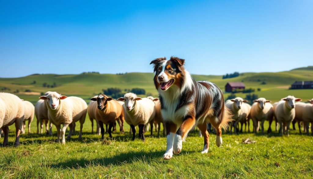 Australian Shepherd herding breed