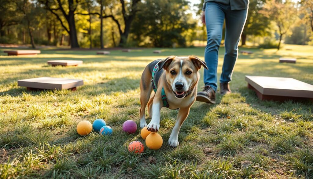 Confidence building for blind and deaf dogs