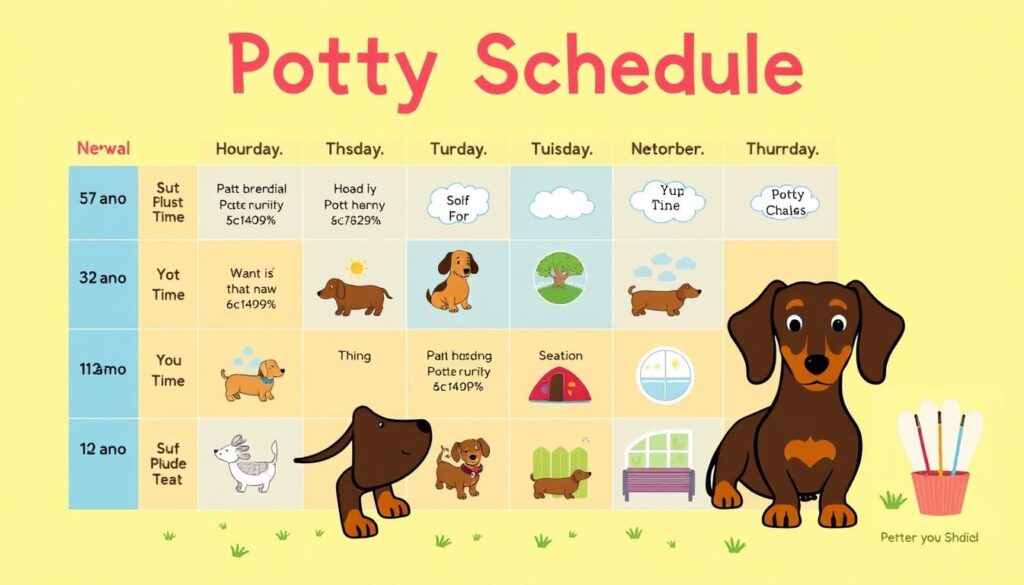 Dachshund puppy potty schedule