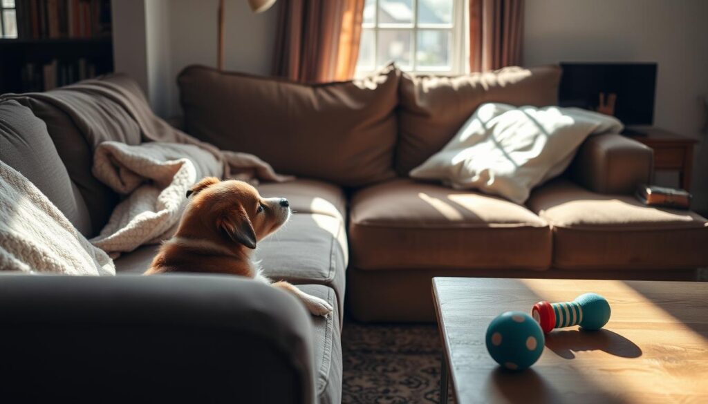 Dog behavior on furniture