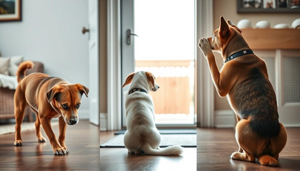 Dog behavior signs for potty break