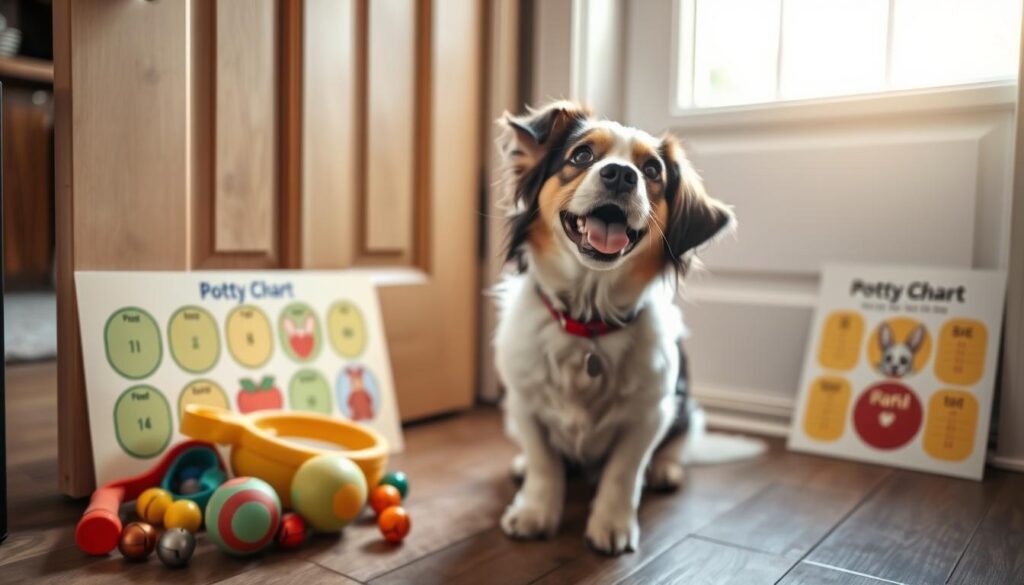 Dog potty signals training