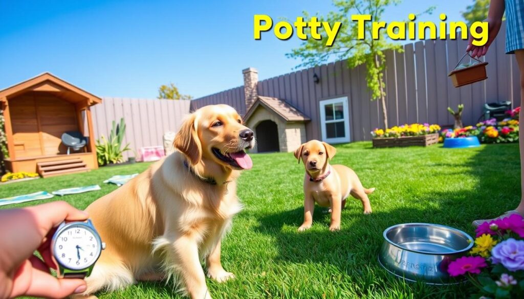 Dog potty training routine