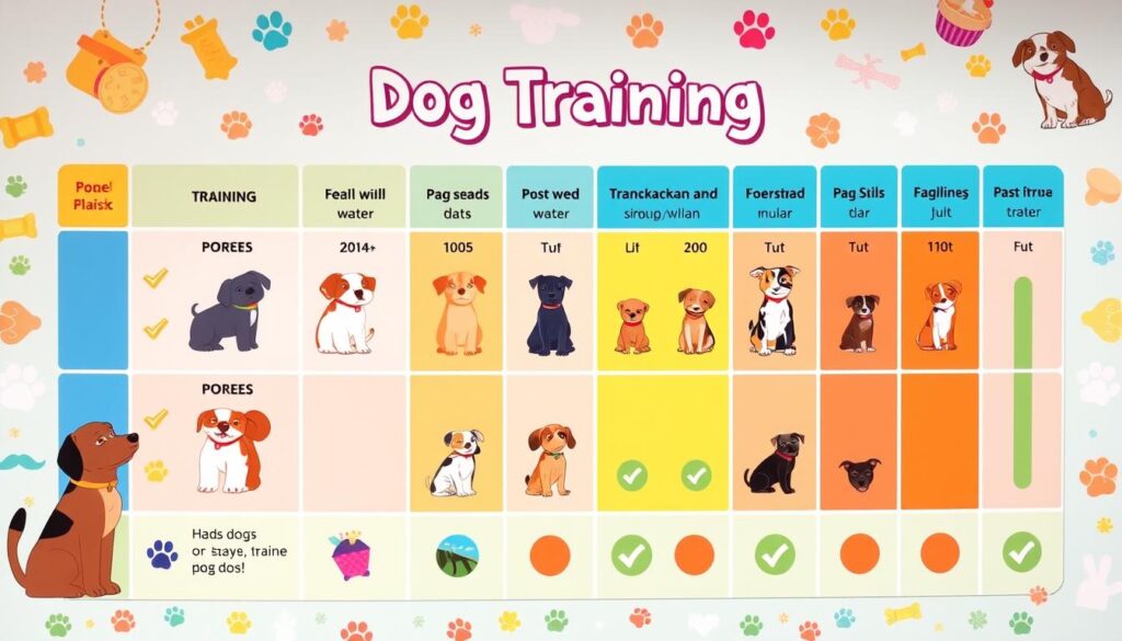 Dog training progress chart