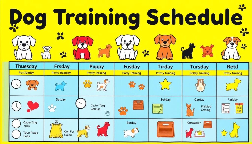 Dog training schedule