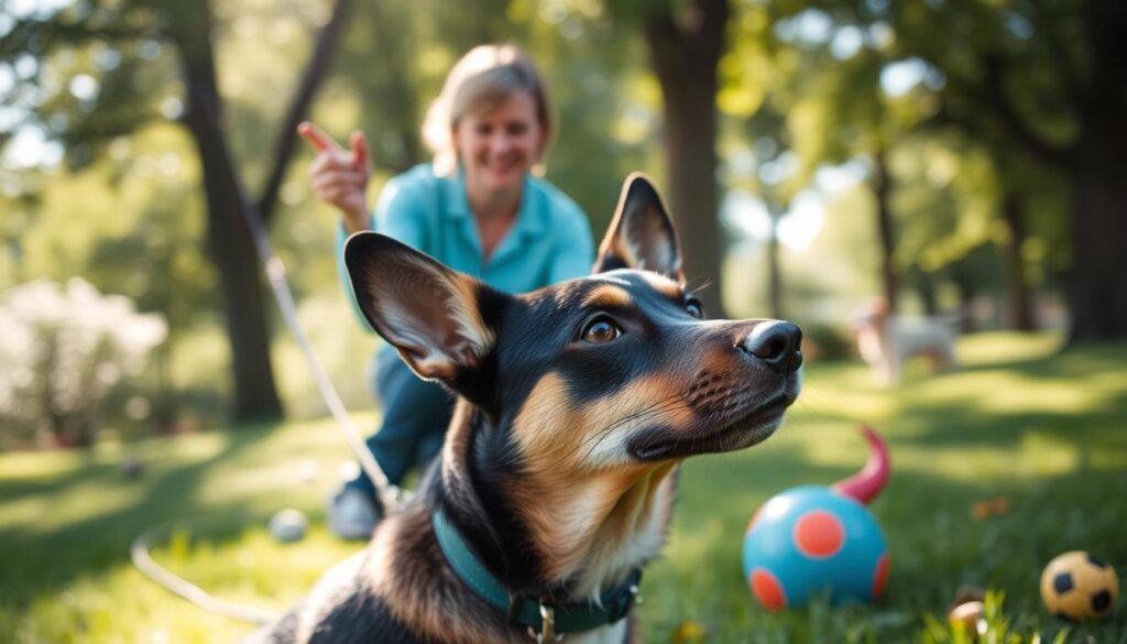 Lure and reward training for blind and deaf dogs