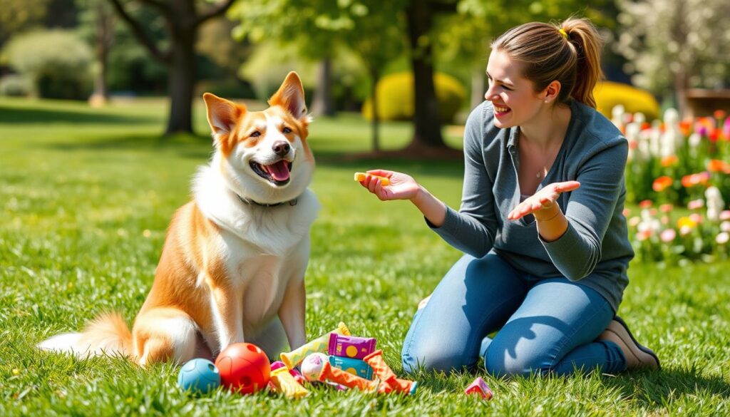 Positive reinforcement dog training