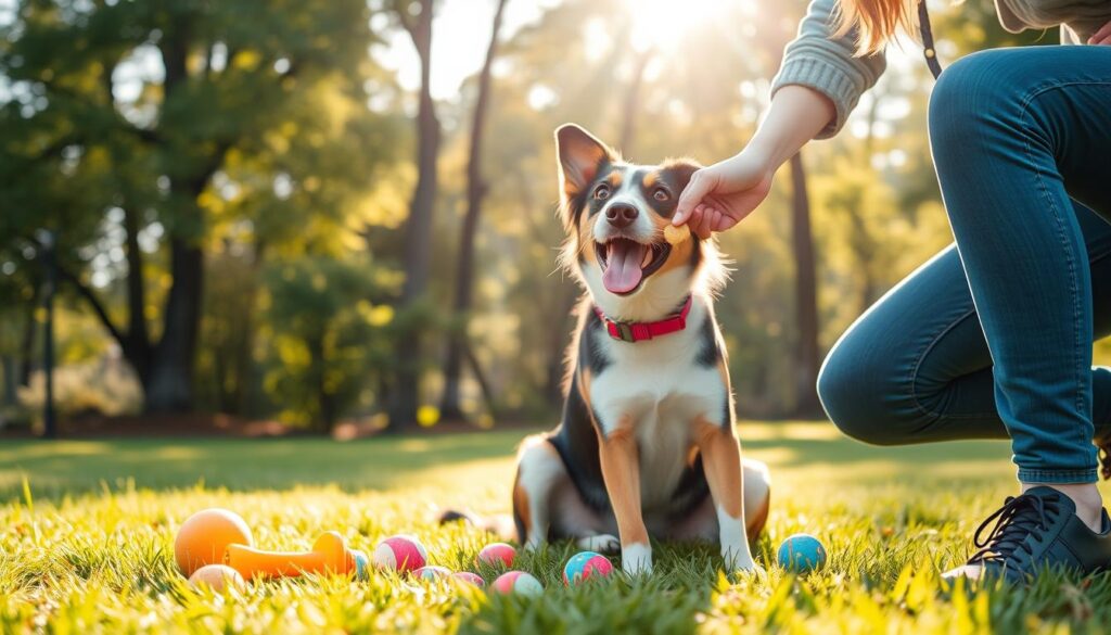 Positive reinforcement dog training