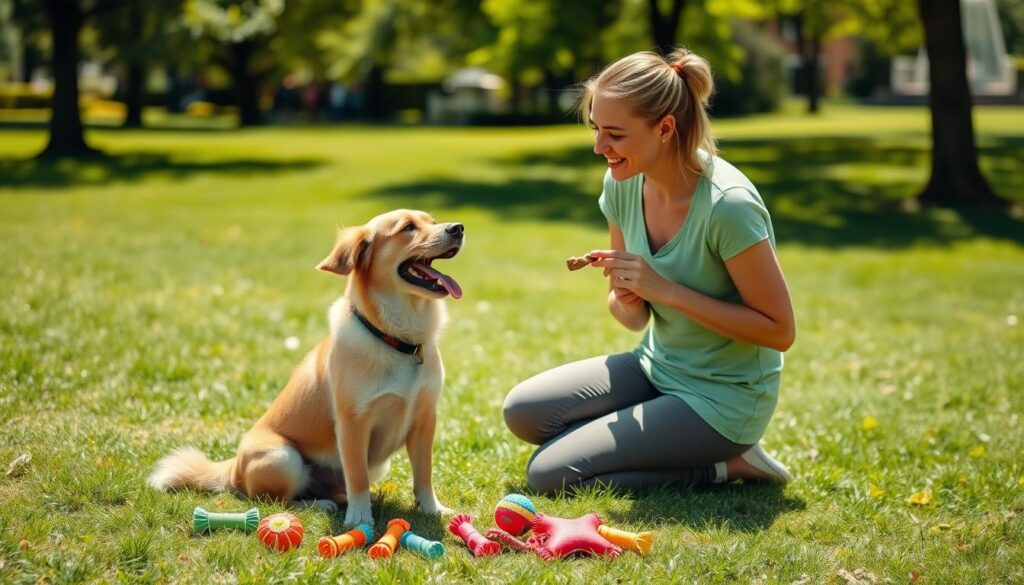 Positive reinforcement in dog training