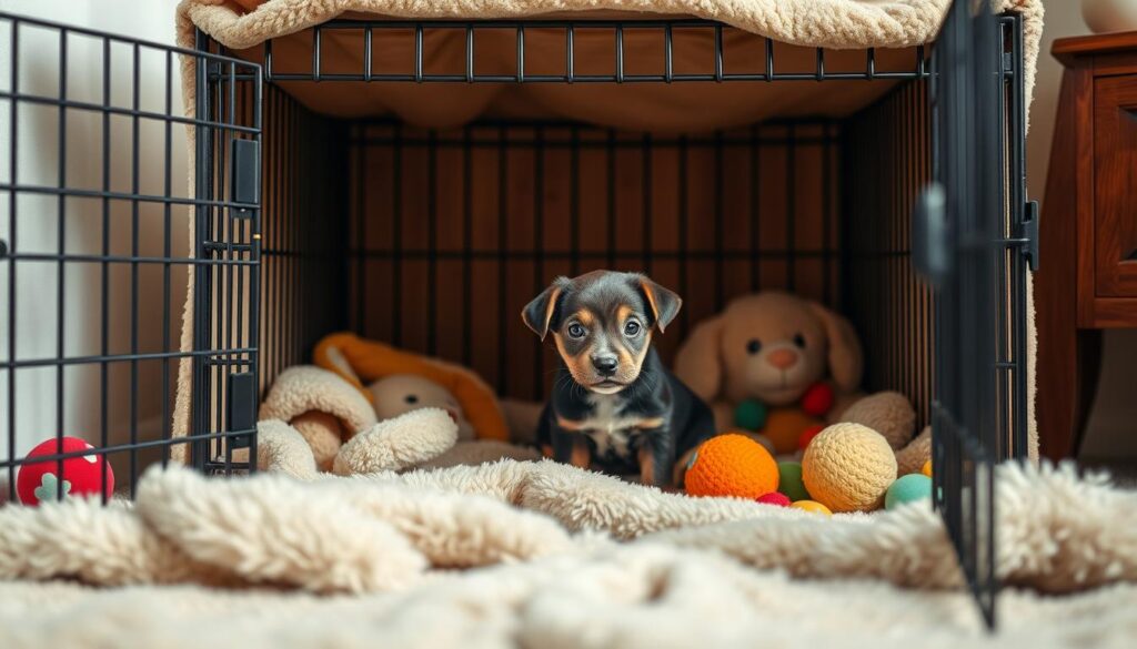 Puppy crate training