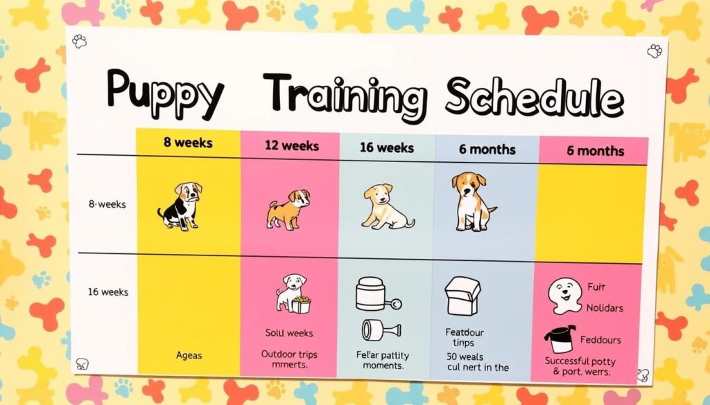 Puppy potty training schedule