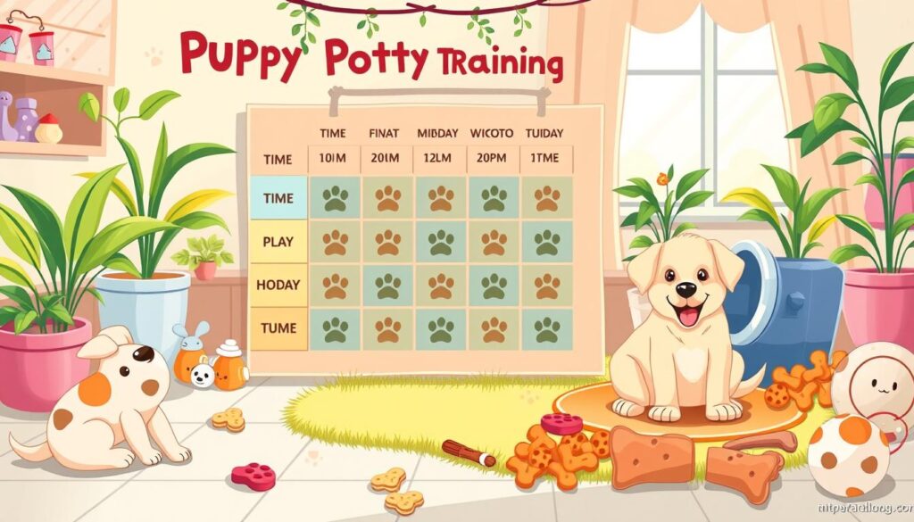 Puppy potty training schedule