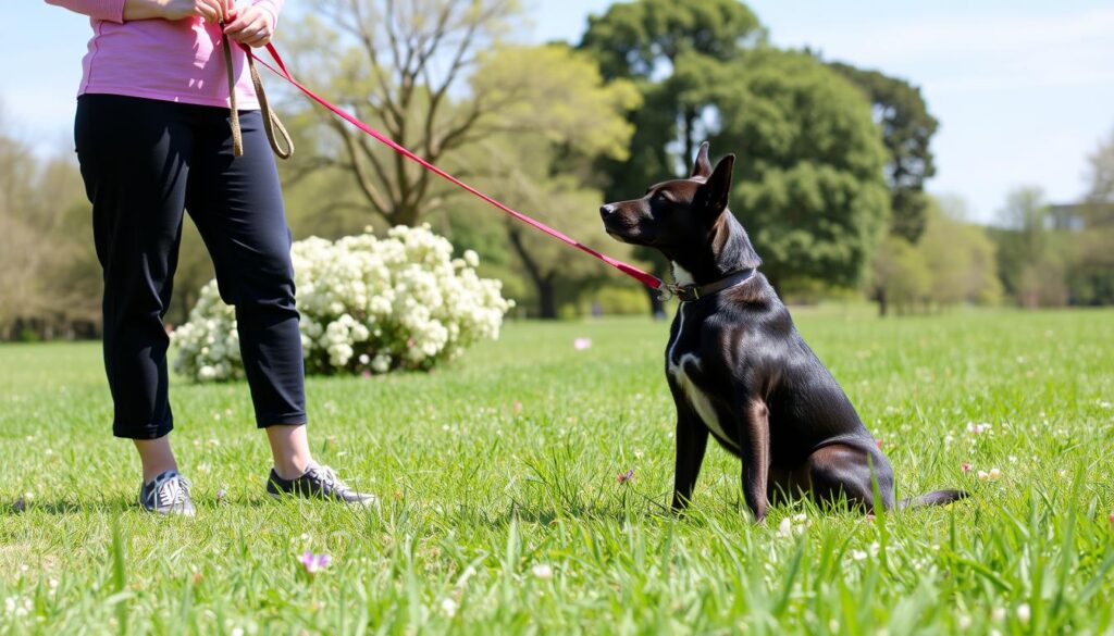 Stop and Wait leash training method