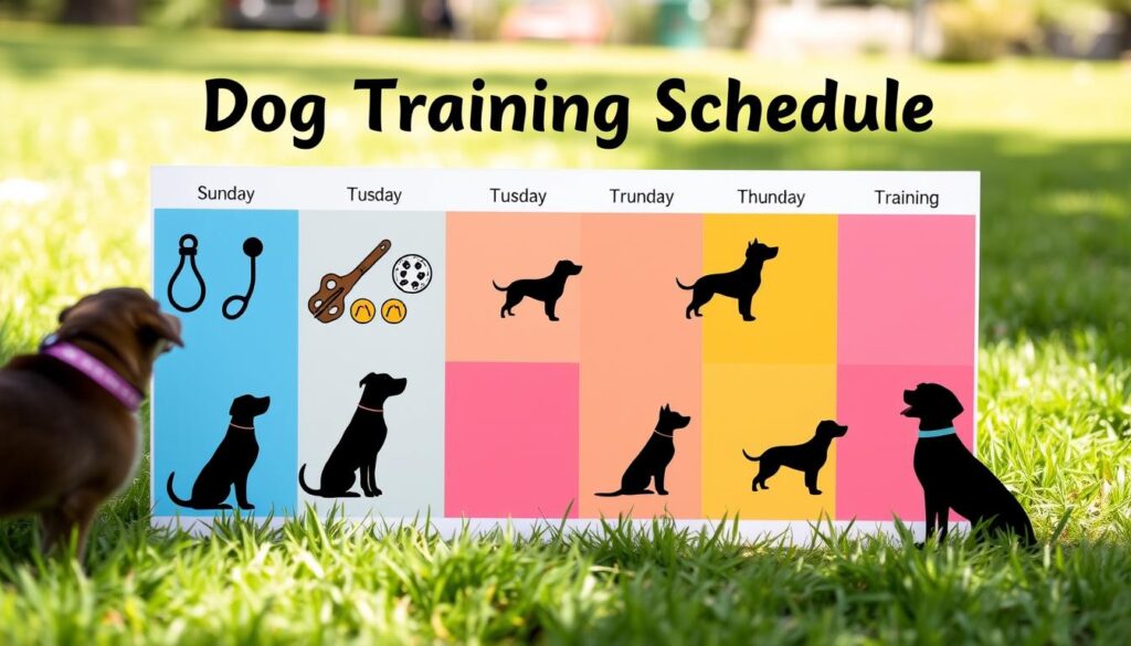 Weekly dog training schedule