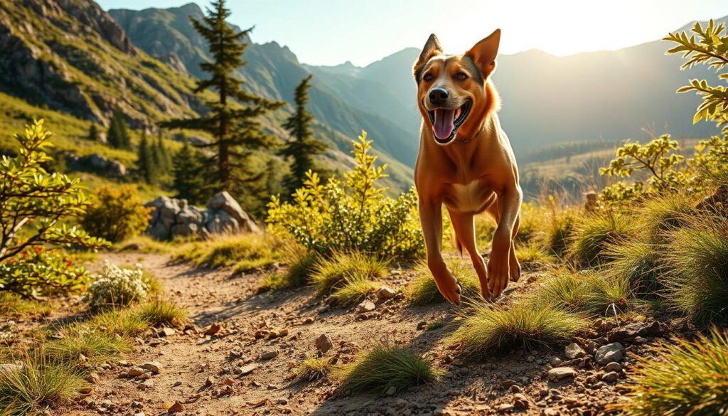 dog fitness hiking